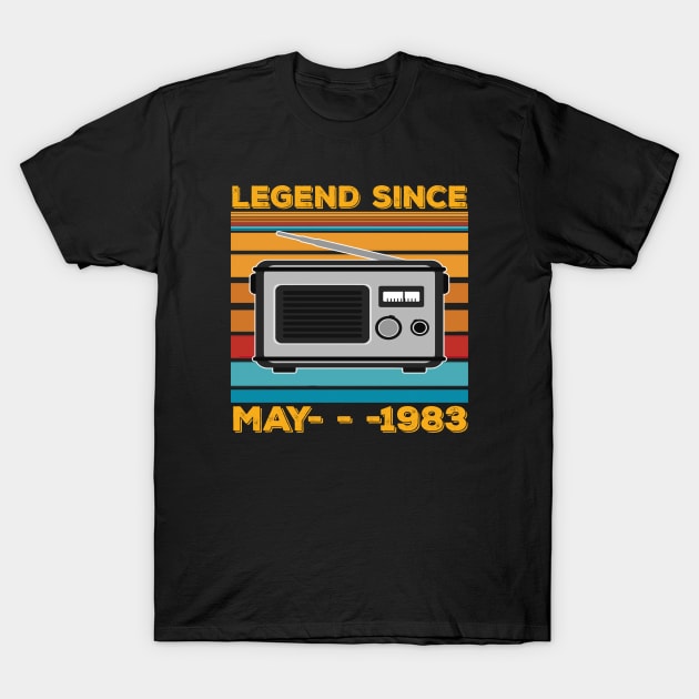 Legend Since 1983 Birthday 40th May T-Shirt by kiwodesign